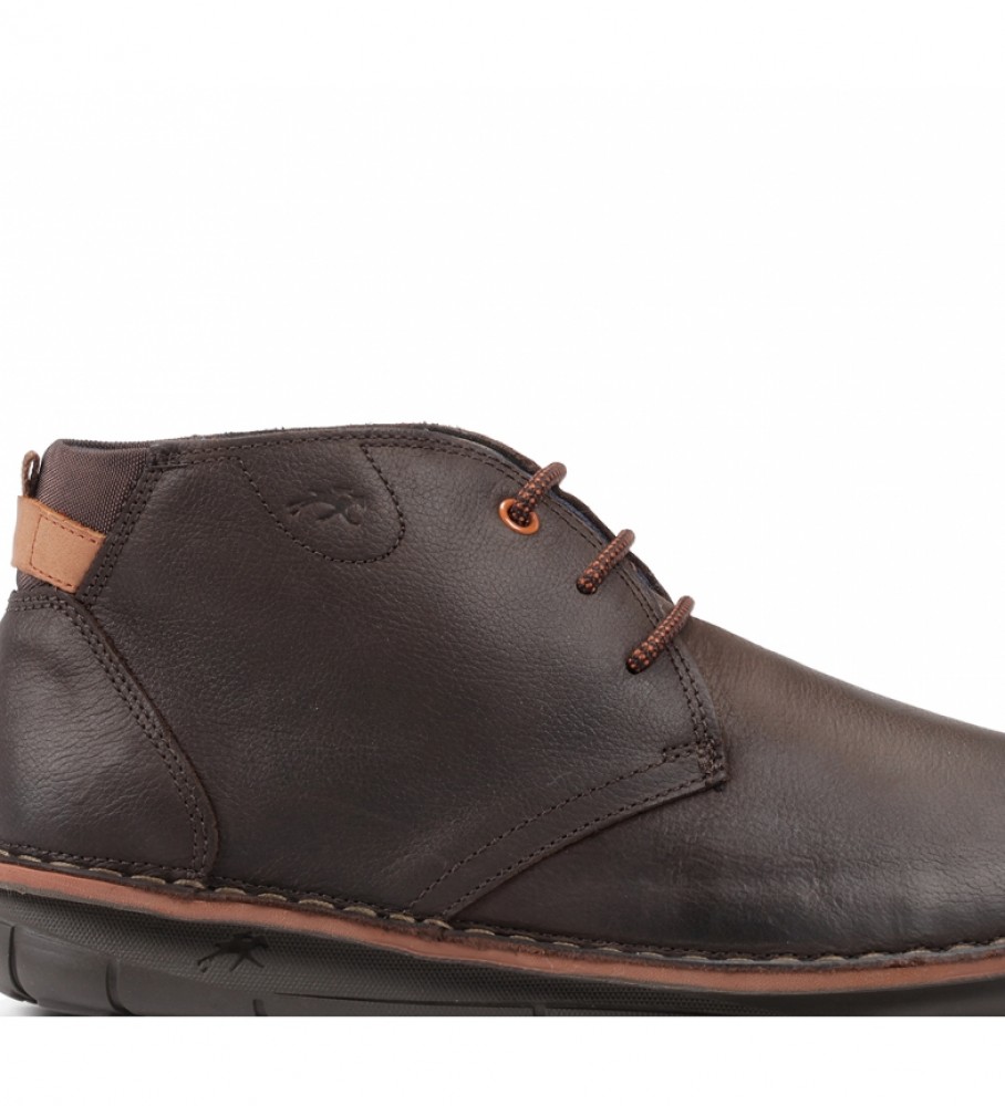 Botas de cano curto Fluchos Alfa F0701 em couro marrom