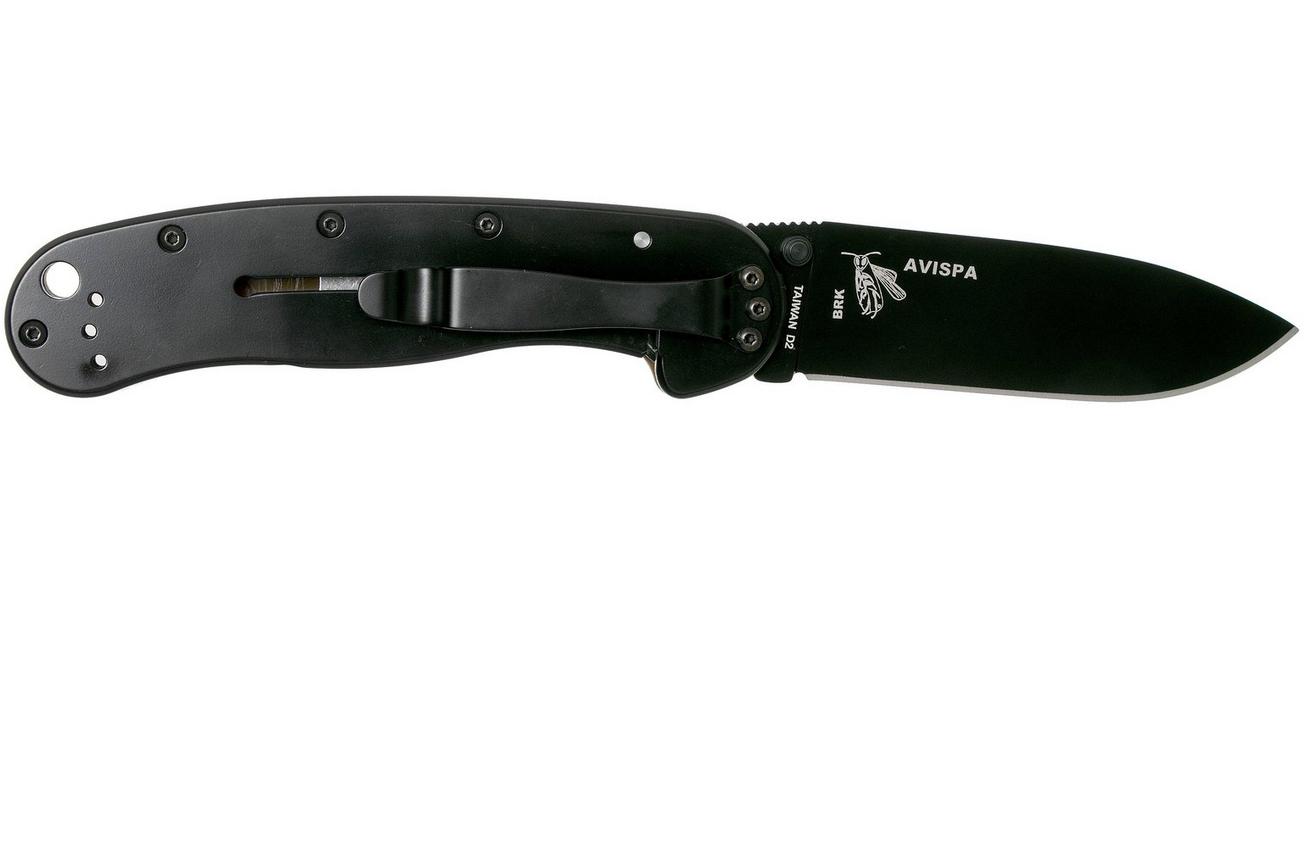 ESEE Avispa zakmes, black D2 blade, Coyote Brown handle BRK1302CBB