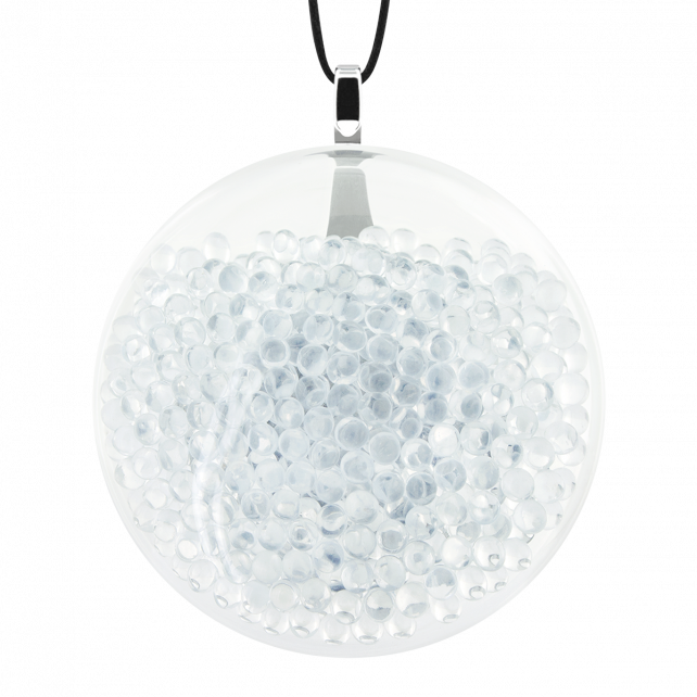 Pendentif en verre soufflé - Galet Medium Billes