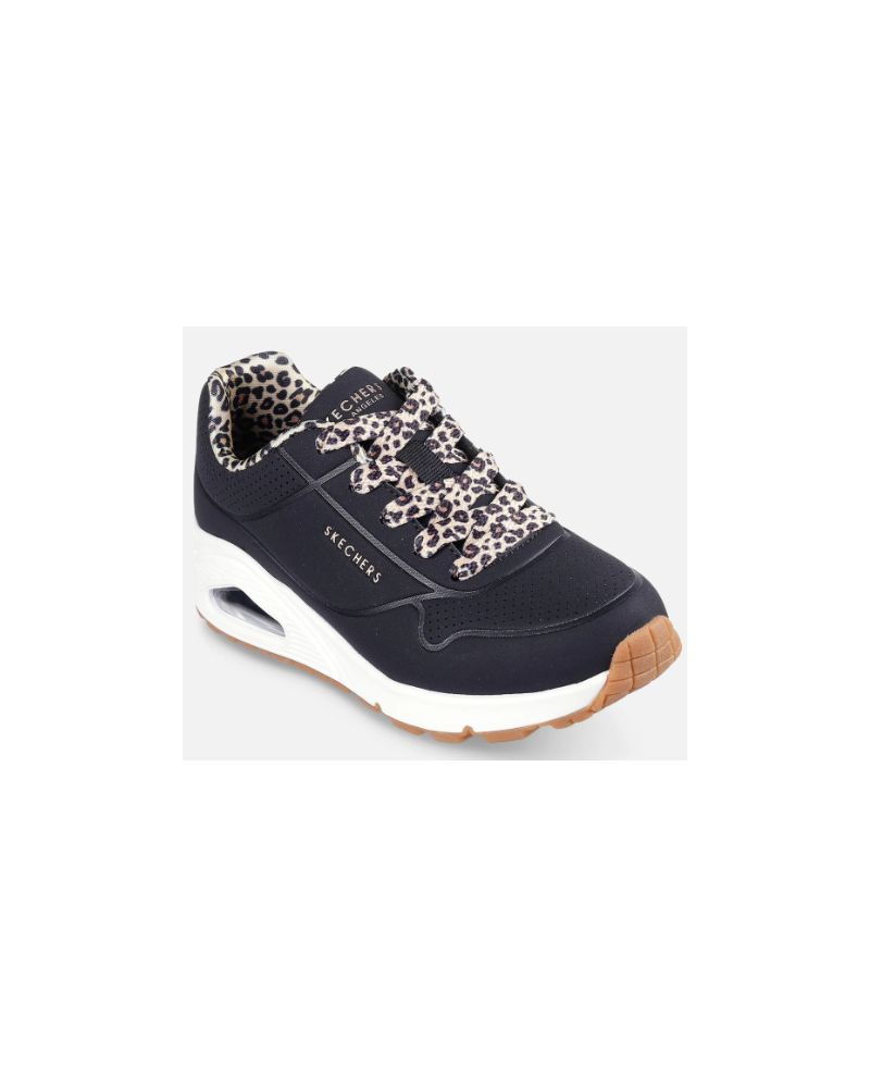 Skechers Uno Gen1 - Leopard Chic - Black