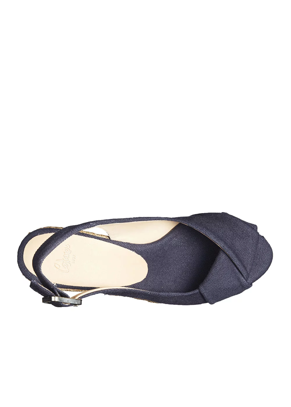 BRIANDA HAUTEUR 6 CM TISSU MARINE