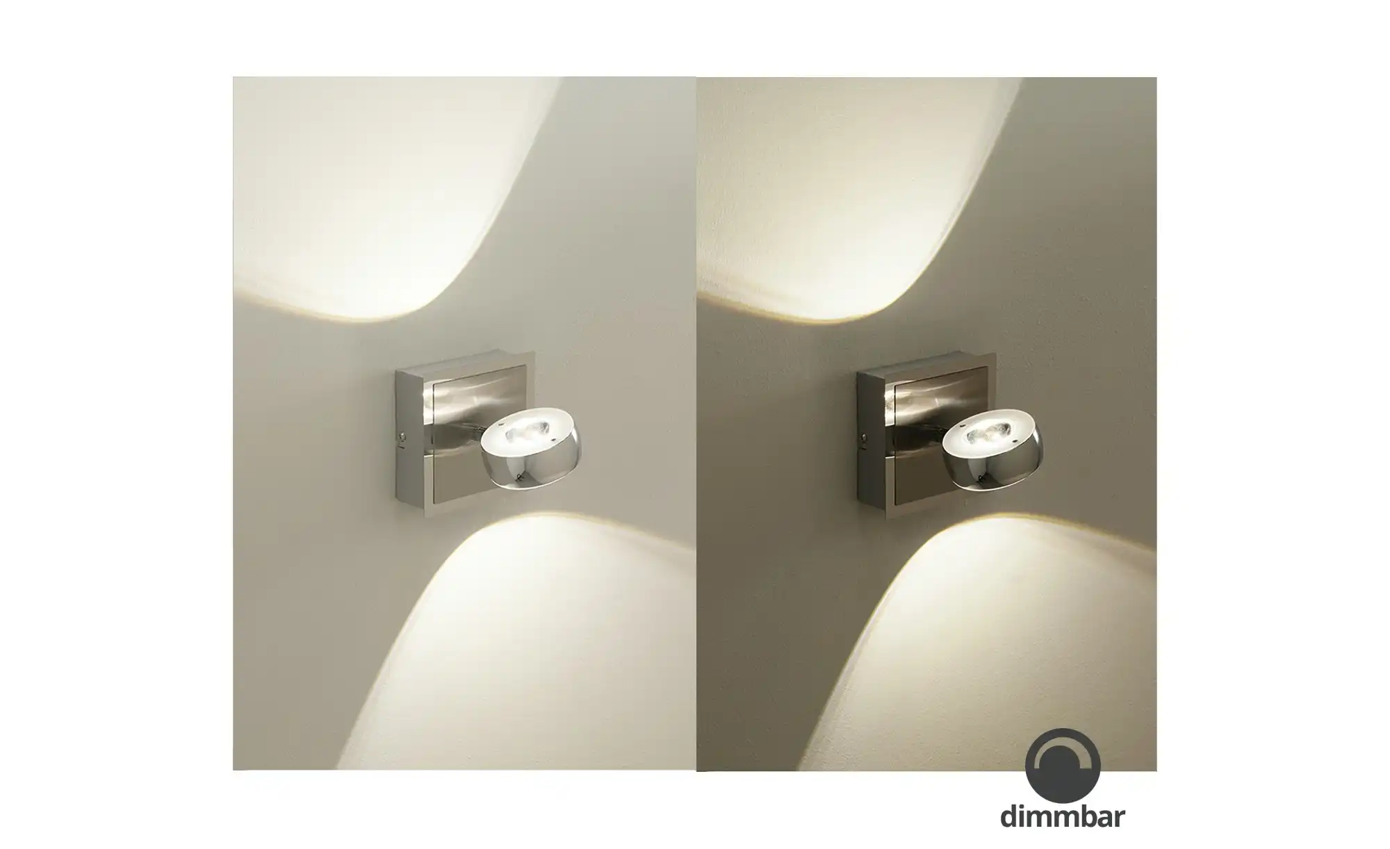 Paul Neuhaus Smart Home-Wandleuchte, 2-flammig, Nickel matt