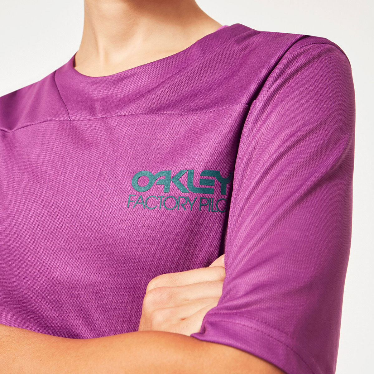 Oakley Factory Pilot Lite II MTB Fietsshirt Korte Mouwen Paars Dames