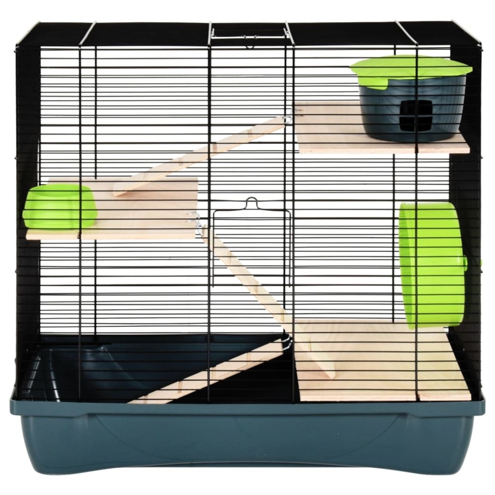 Cage pour hamsters gris 58x32x54 cm polypropylène et métal