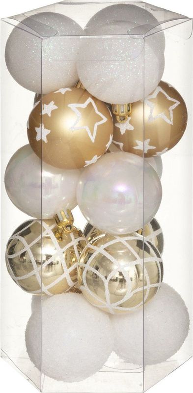 Atmosphera - Kerstballen - 15st - Multi - Kunststof - Diameter 5 cm