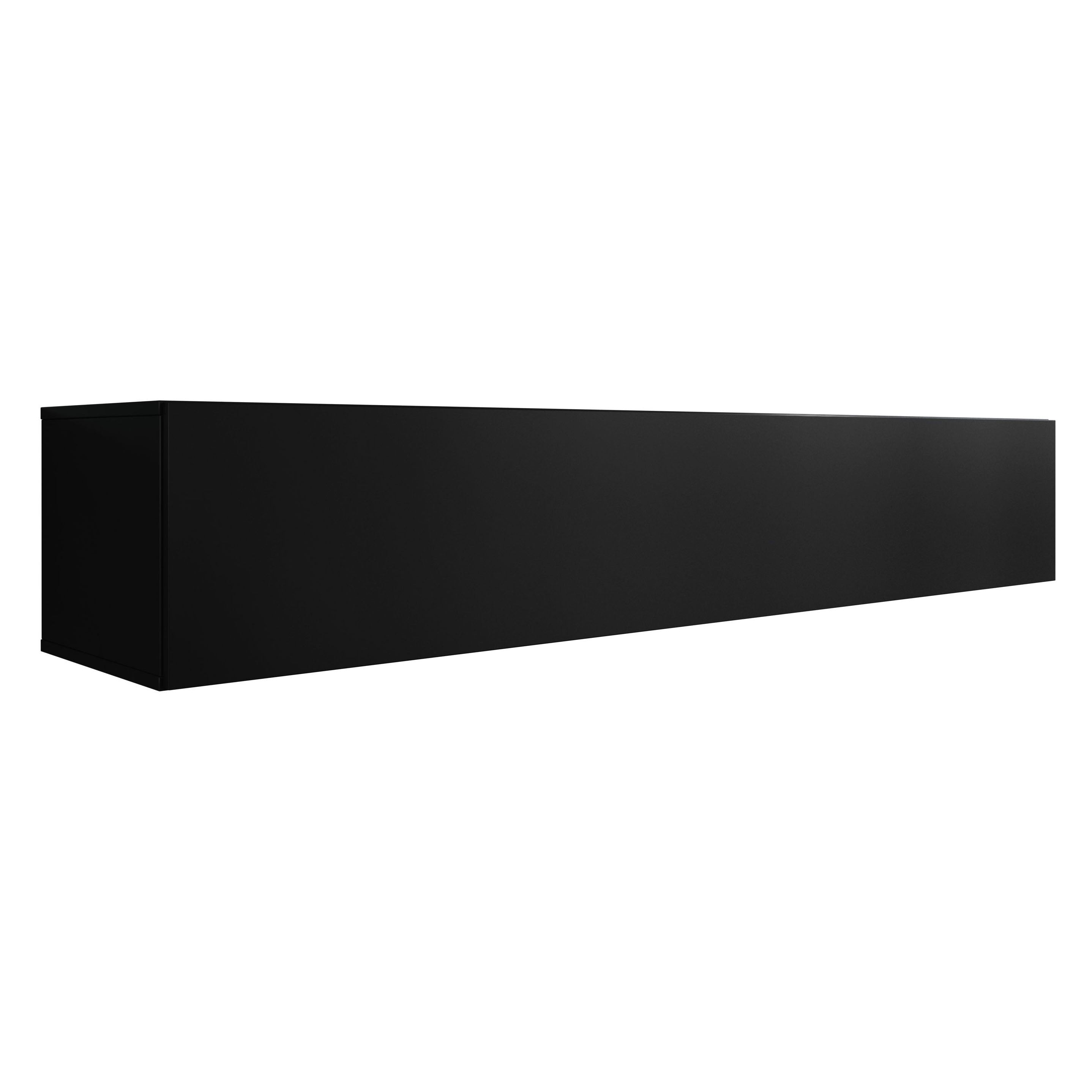Meubella - TV-Meubel Flame - Mat Zwart - 160 cm