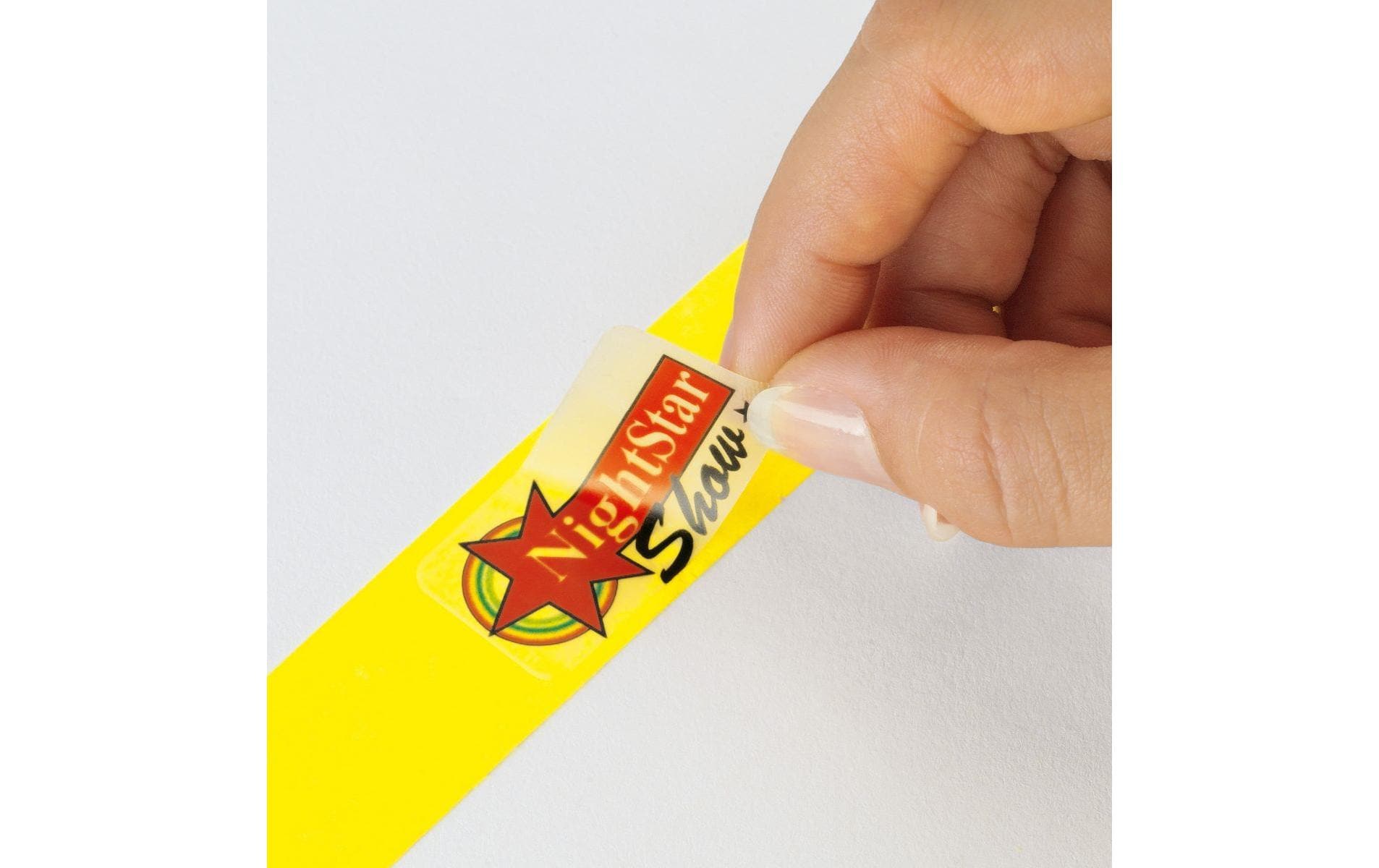 Eventbänder Super Soft 25.5 x 2.5 cm, 120 Blatt, Neon BlauEintrittsbänder ideal zur diskreten Einlasskontrolle