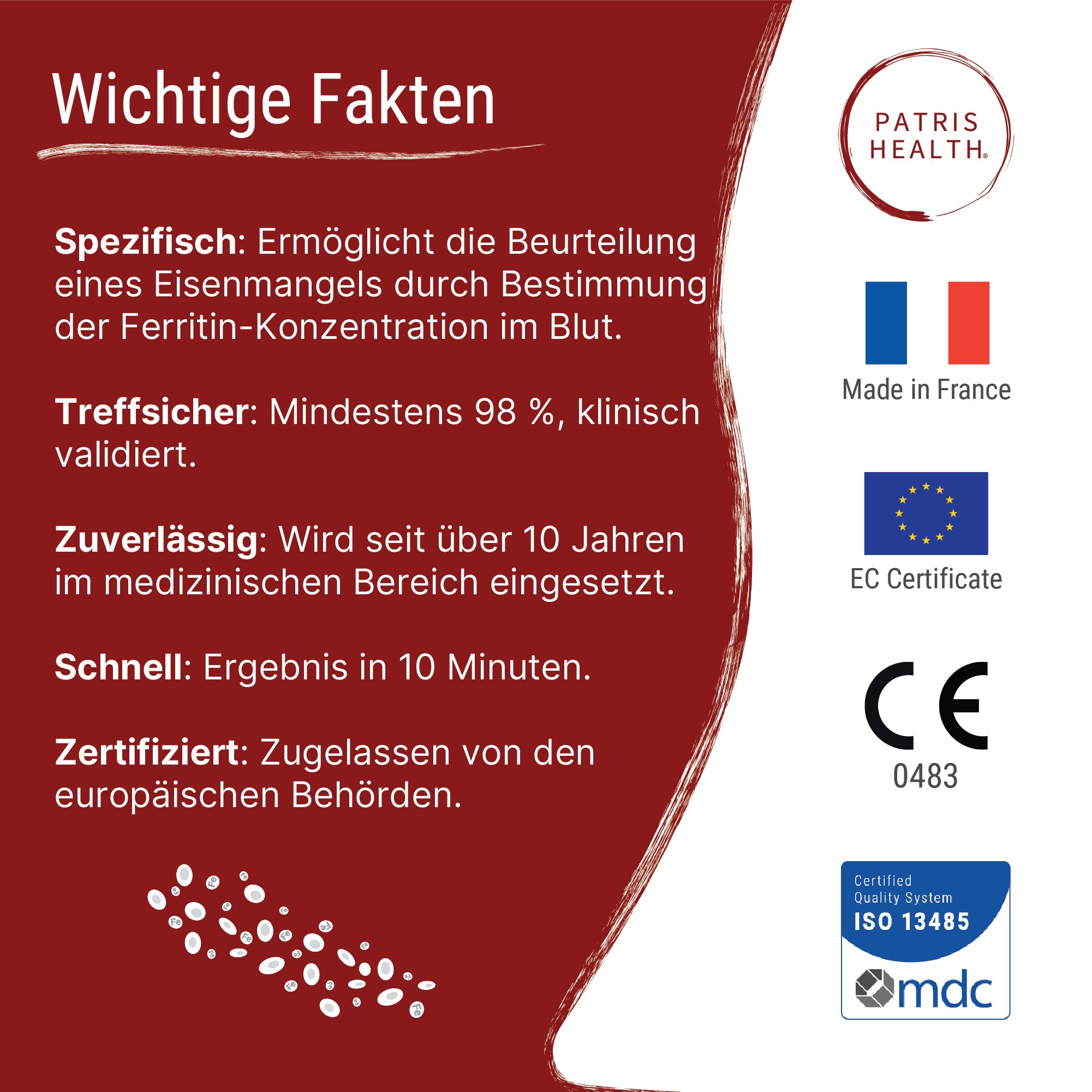 Patris Health® Eisenmangel Selbsttest