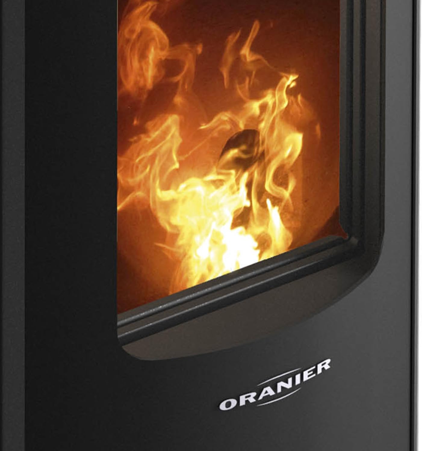 ORANIER | Sando 50 | Korpus Schwarz | Bordeauxrot | Pelletofen, 8.0 kW