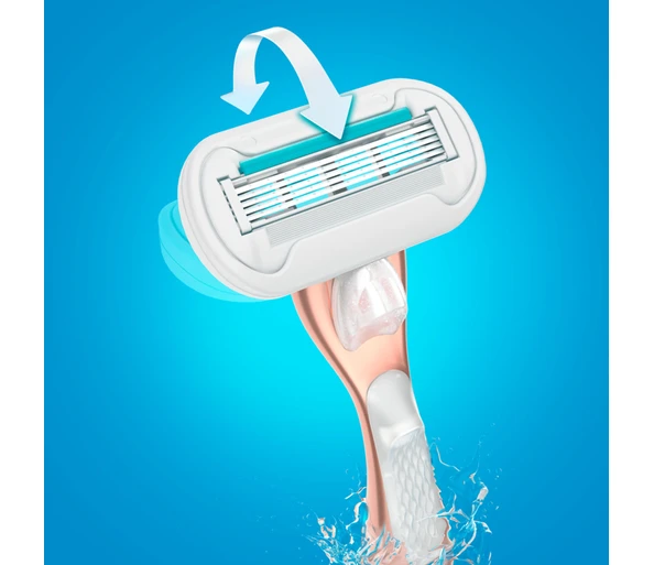 Gillette Venus Extra Smooth Rasierer Roségold   2 Klingen