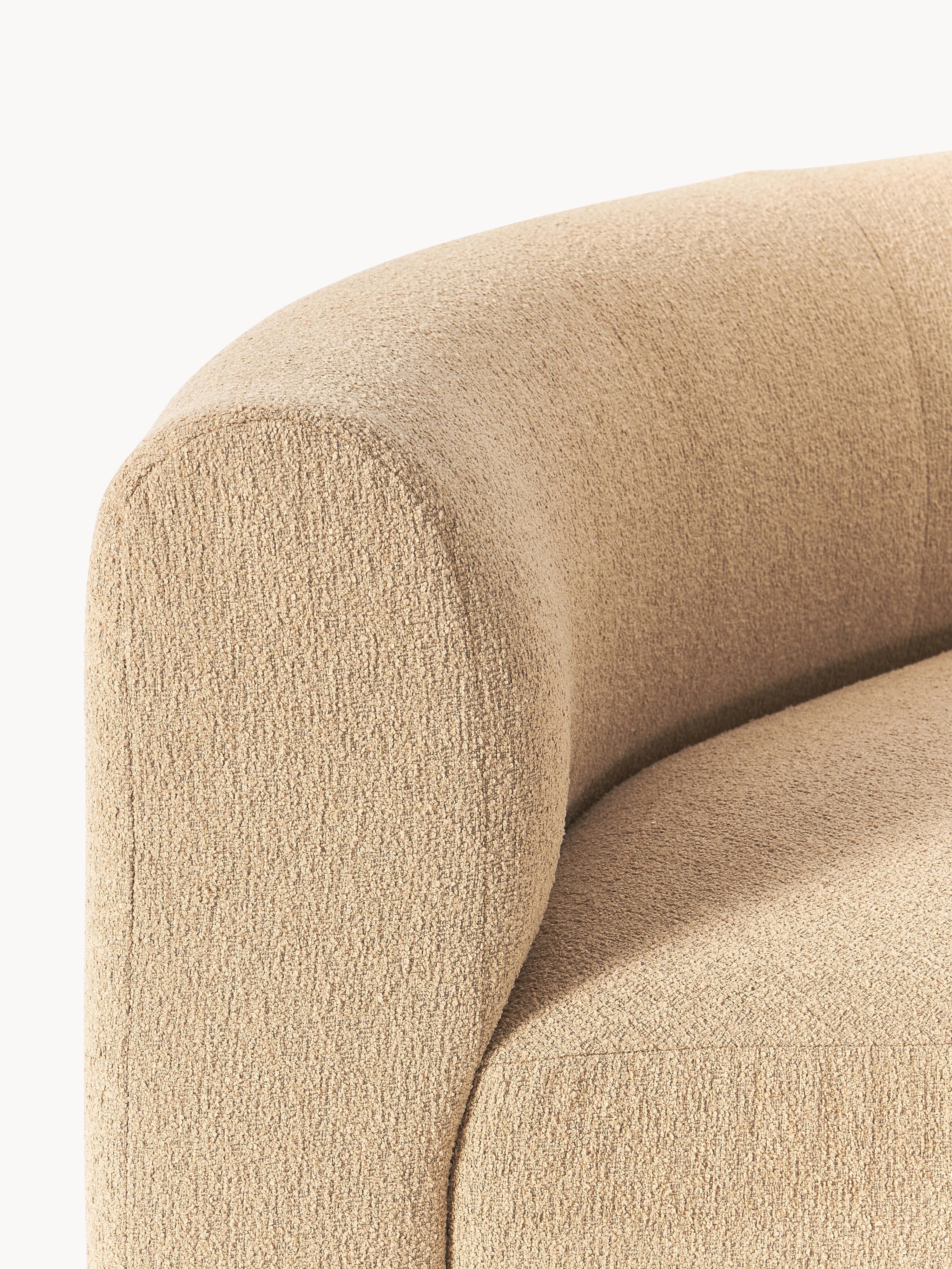 Ronde bouclé hoekmodule Sofia