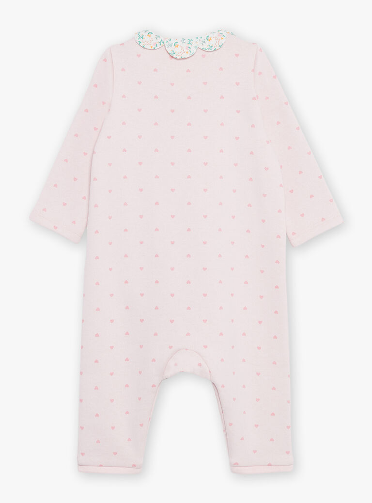 Grenouillère rose clair avec coeur