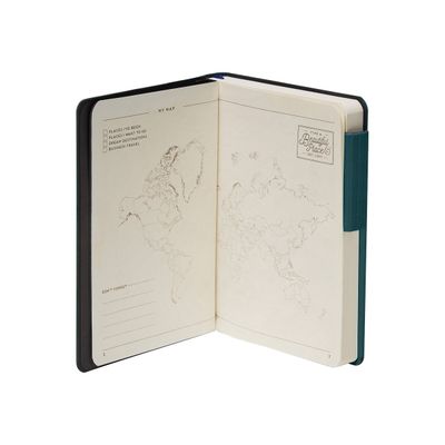 Legami My Notebook - Carnet de notes à élastique - 9,5 x 13,5 cm - ligné - bleu pétrole