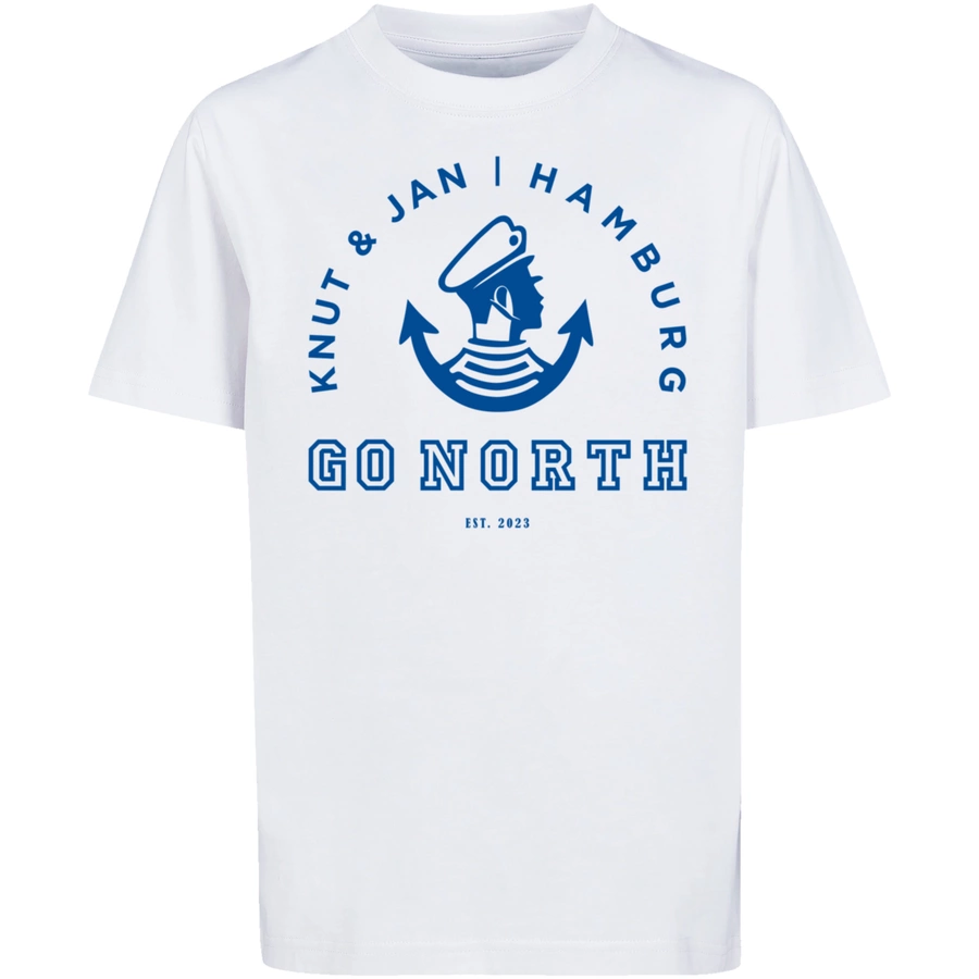 F4NT4STIC T-Shirt Go North Knut & Jan Hamburg Logo weiß