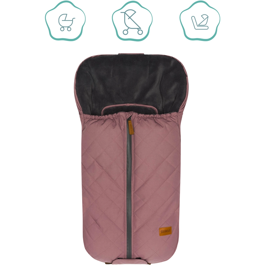 fillikid Winterfußsack Nevado für Babyschale Altrosa