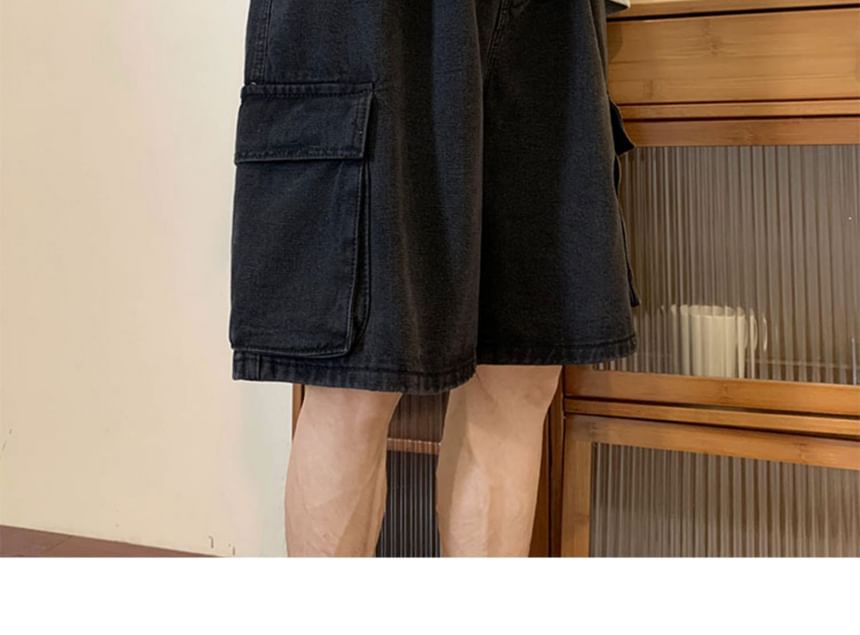 GRAYCIOUS - Mid Rise Washed Denim Shorts