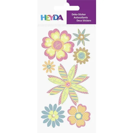 Heyda Sticker Mix Blumen Spitz Pastell