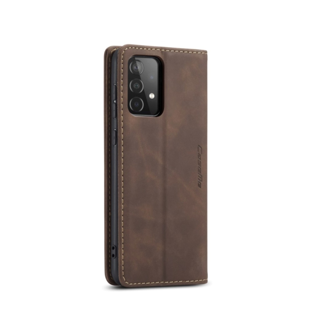 Samsung Galaxy A52s 5G / A52 (5G) Leder Tasche Flip Wallet Etui mit Kartenfächern - Coffee
