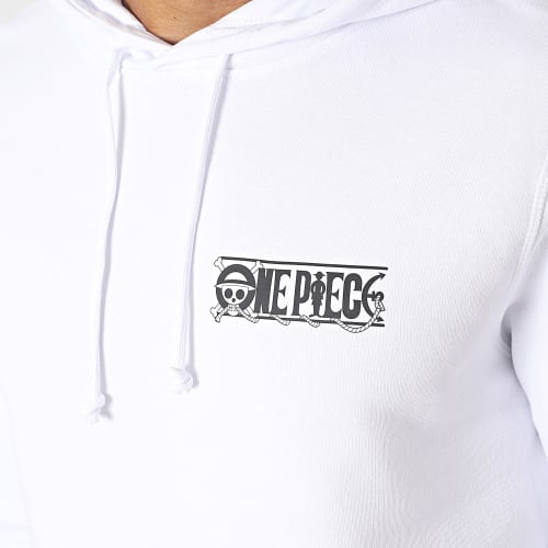 Sweat Capuche Luffy 56 Blanc