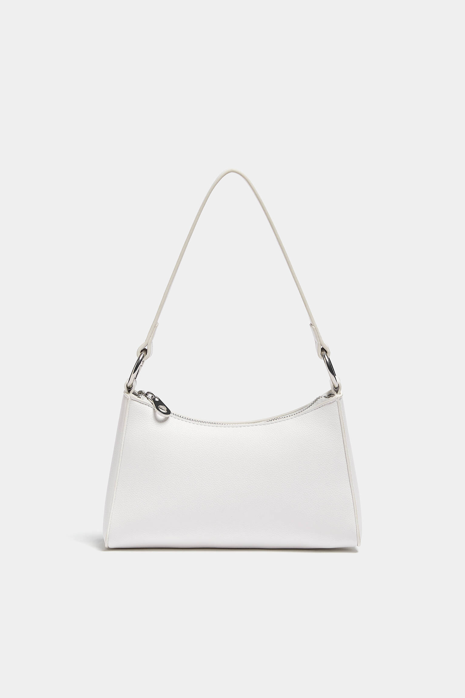 Bolsa de ombro com argolas - branca