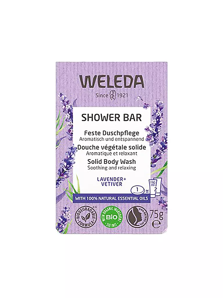 WELEDA Feste Duschpflege Lavender+Vetiver 75g lila