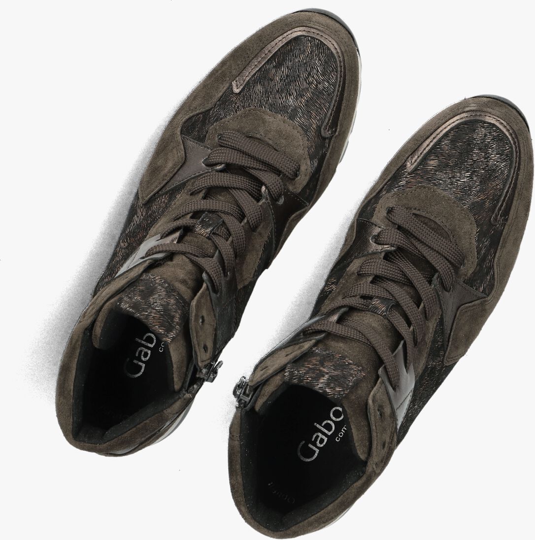 bruine gabor hoge sneakers 755