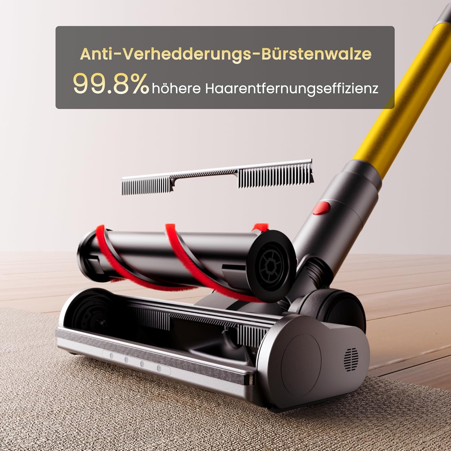 X7 Akku Staubsauger 55Kpa/600W/80Min, Staubsauger Kabellos mit LED Display, Akkustaubsauger Selbstladender, Anti-Tangle-Bürste, Automatikmodus für Teppich Tierhaare Hartböden