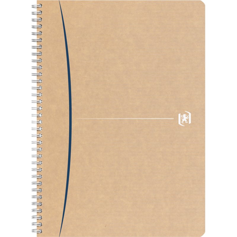 Cahier recyclé spirale Oxford Touareg A4 21 x 29,7 cm petits carreaux 100 pages