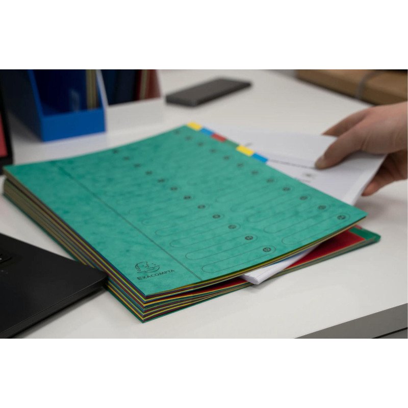 Trieur carte Exacompta Harmonika 24 divisions vert
