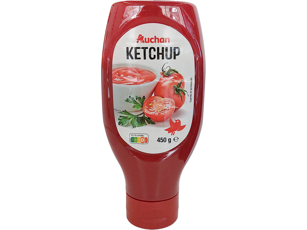 KETCHUP AUCHAN TOP DOWN PET 450G