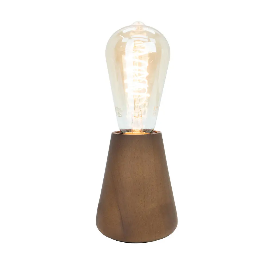 EGLO Asby Tafellamp - E27 - 10 cm - Donkerbruin - Hout