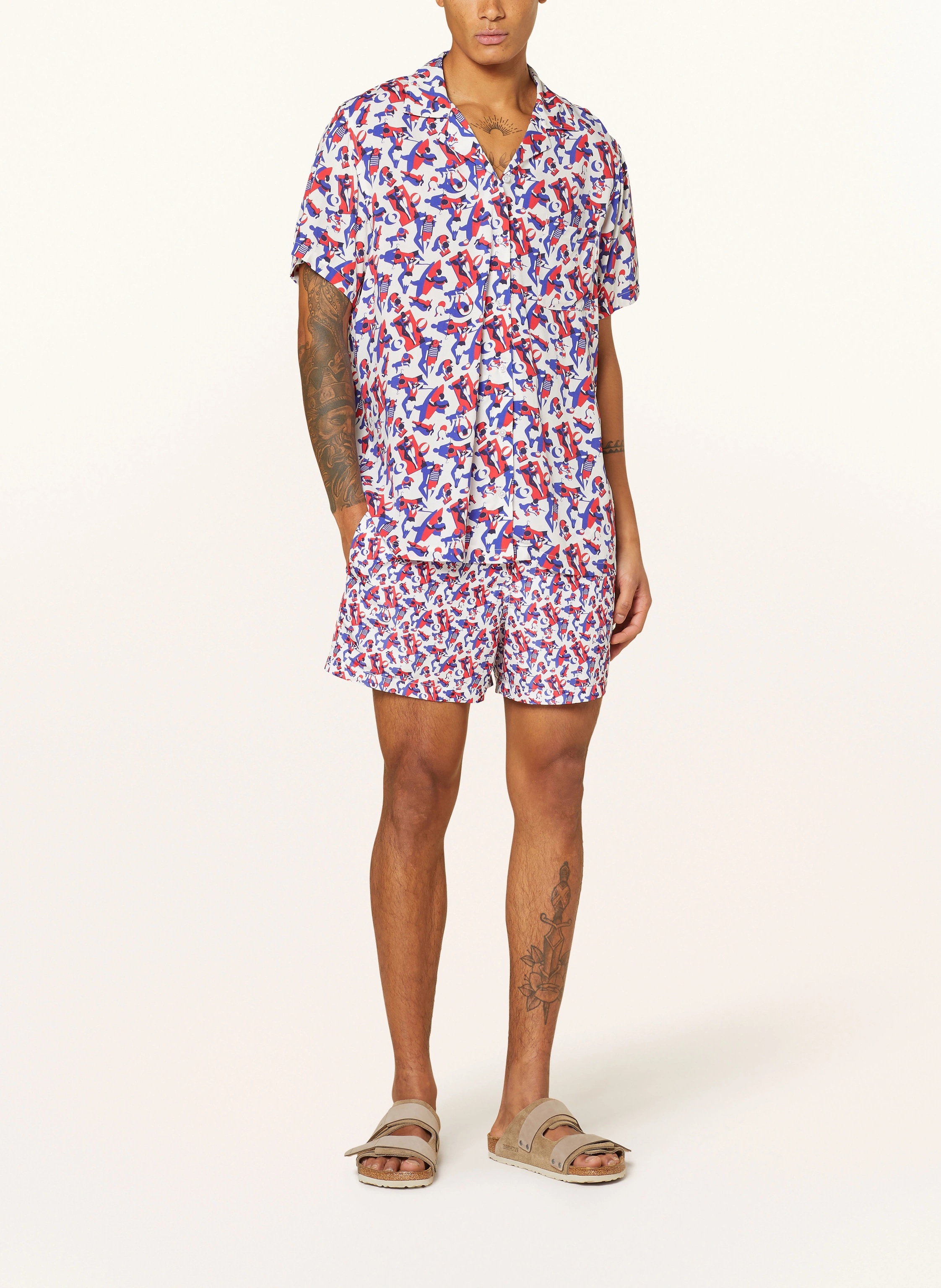 arrels BARCELONA Resorthemd RED RUSH HOUR × MALIKA FAVRE Comfort Fit