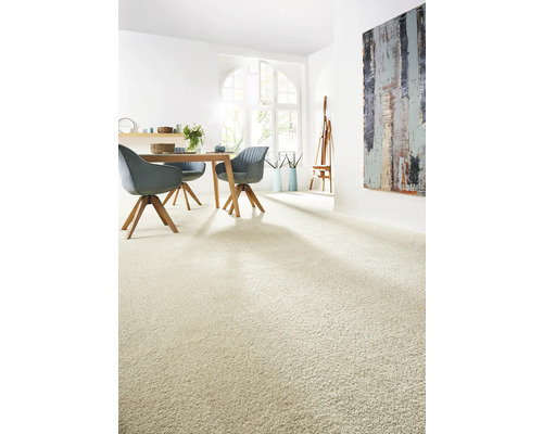 Shag Softness crèmekleurig tapijt, 400 cm breed (per meter verkocht)