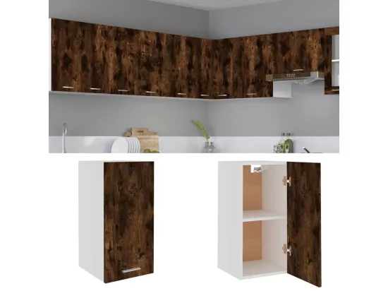 Armoire suspendue Chêne fumé 29,5x31x60 cm Bois d'ingénierie