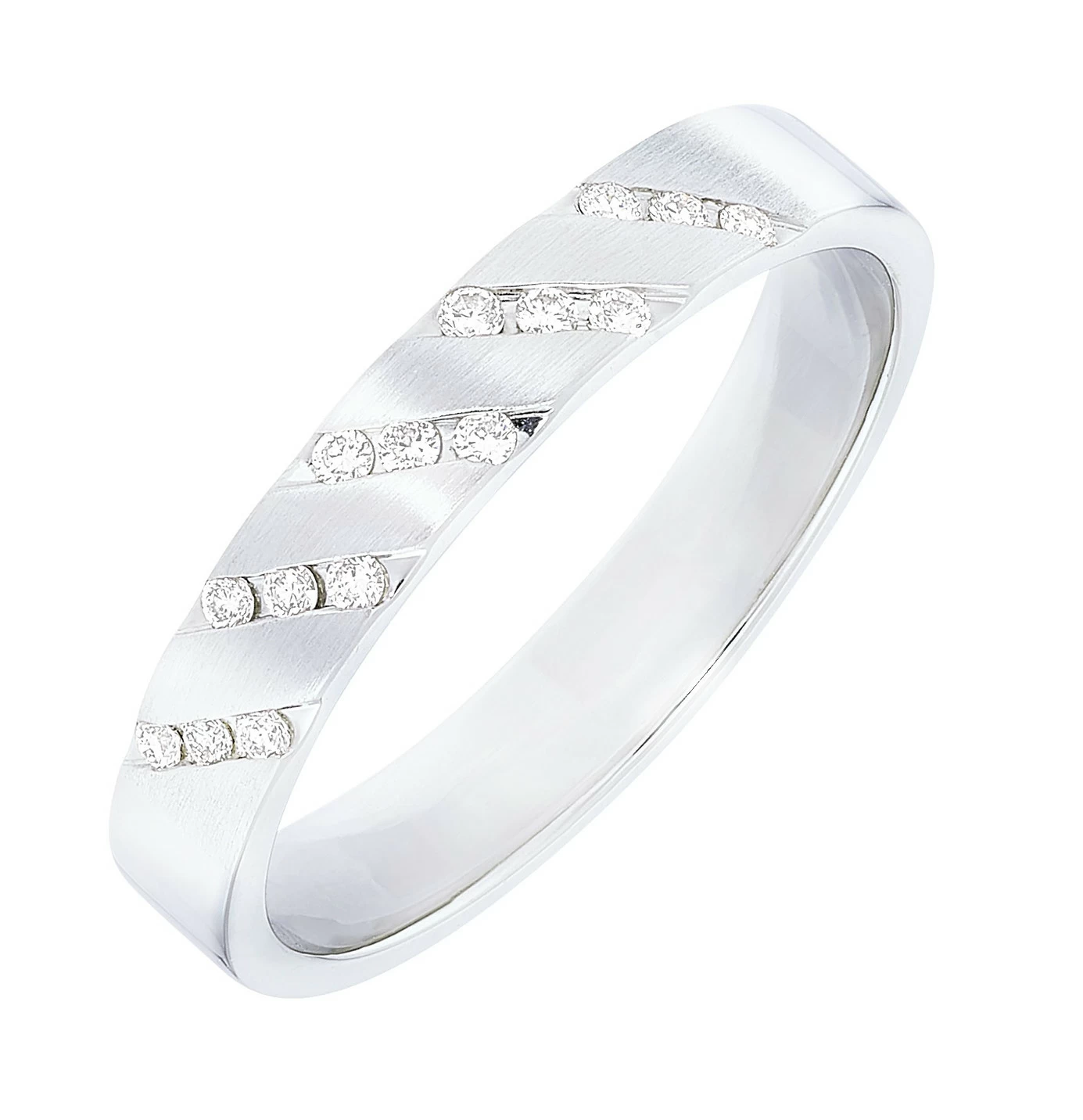 Platin Damenring mit Brillanten