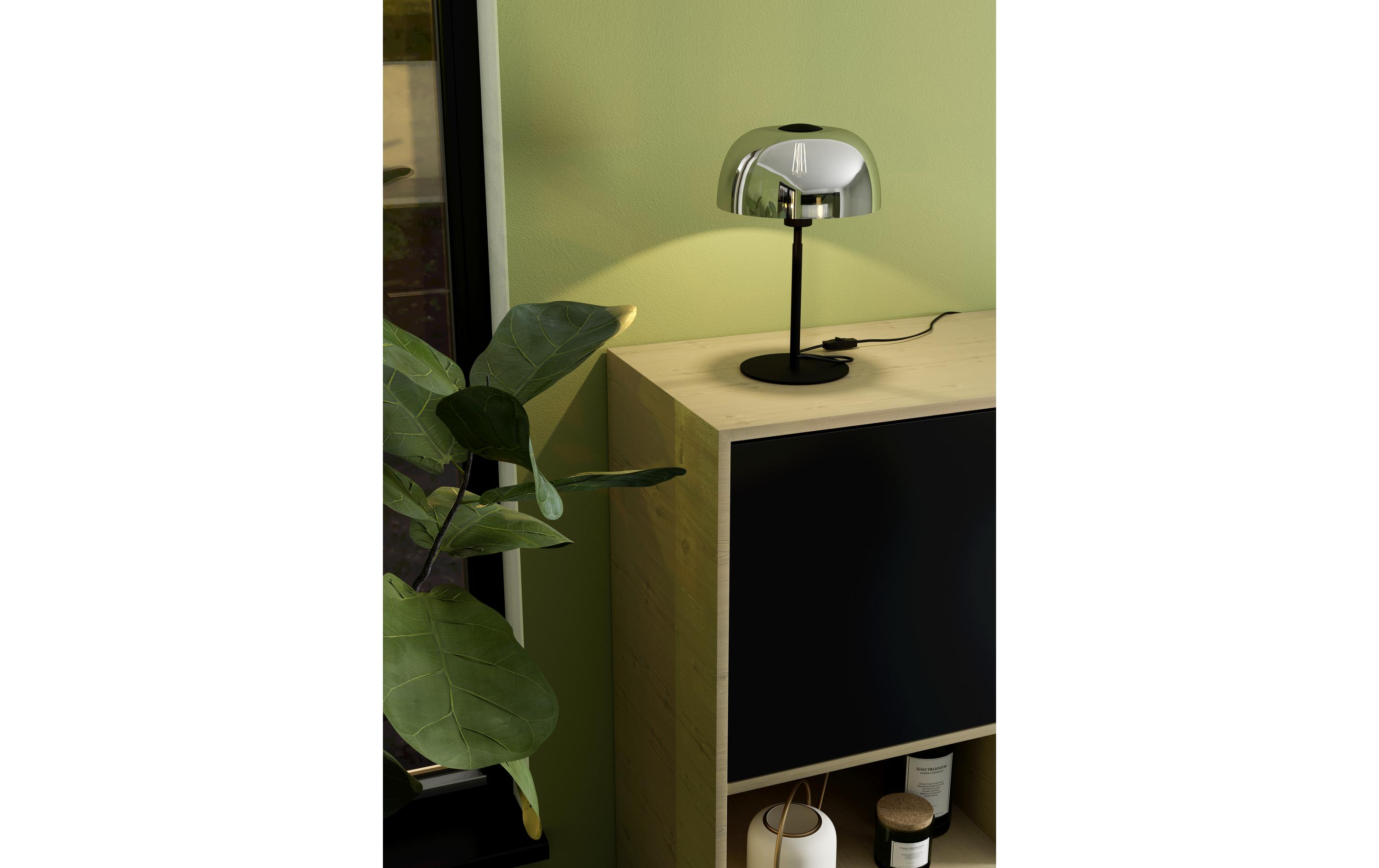 Tischleuchte SOLO 2 schwarz exkl. E27 1x40WTransparente Tischlampe