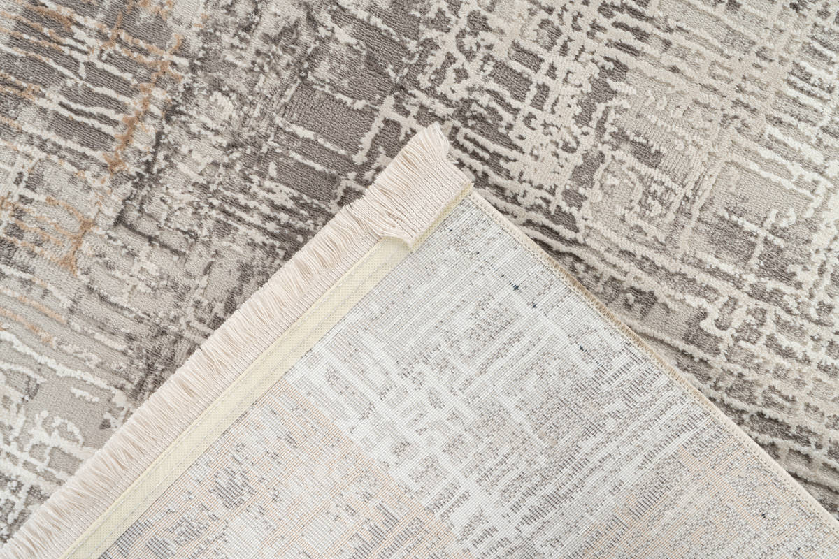 Fransenteppich AKROPOLIS 425 - grau-silber - 80x150 cm