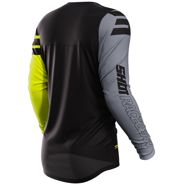 Shot - Maillot Contact Rush Noir / Gris / Jaune fluo