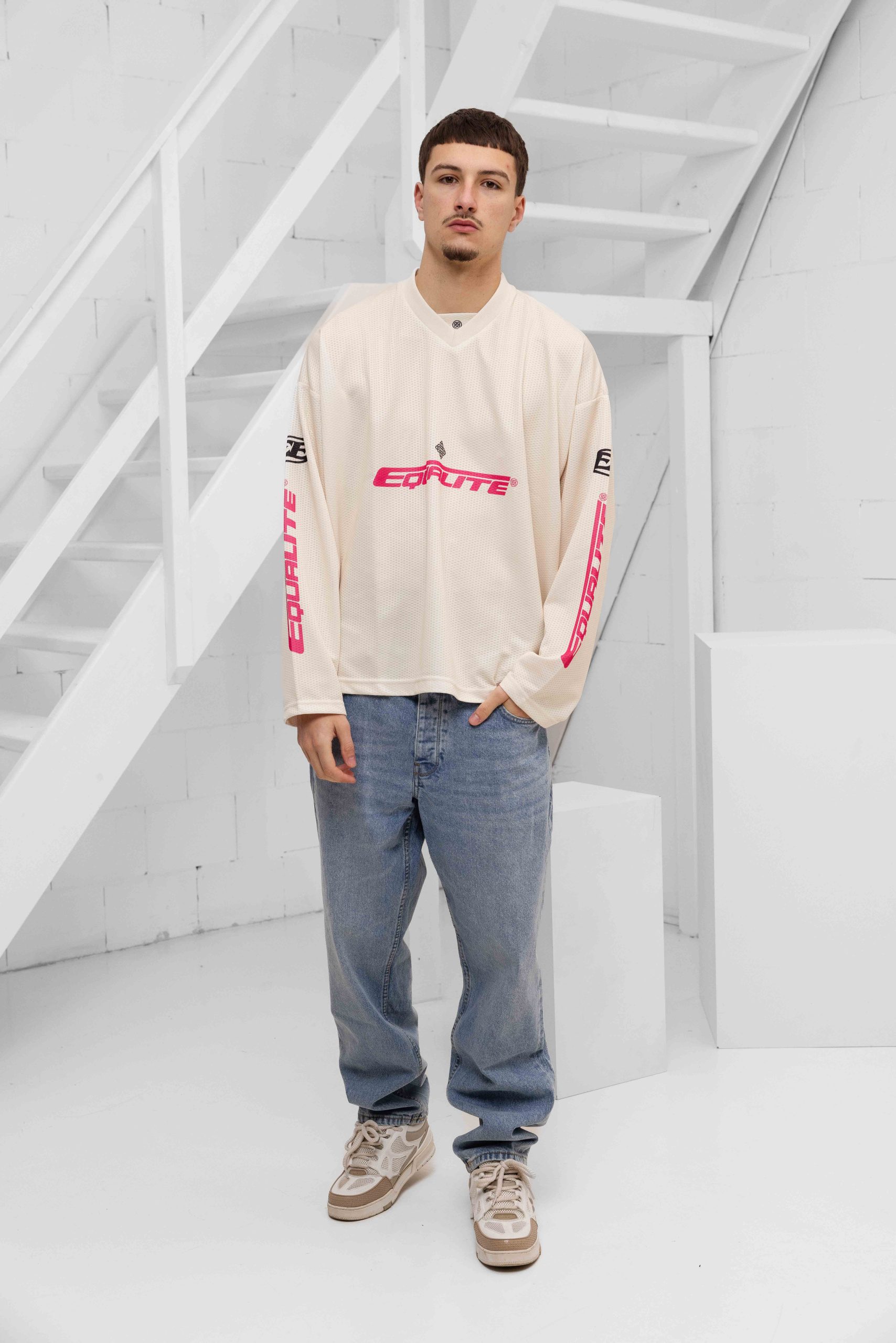Equalité Arena Longsleeve Jersey Heren Gebroken Wit