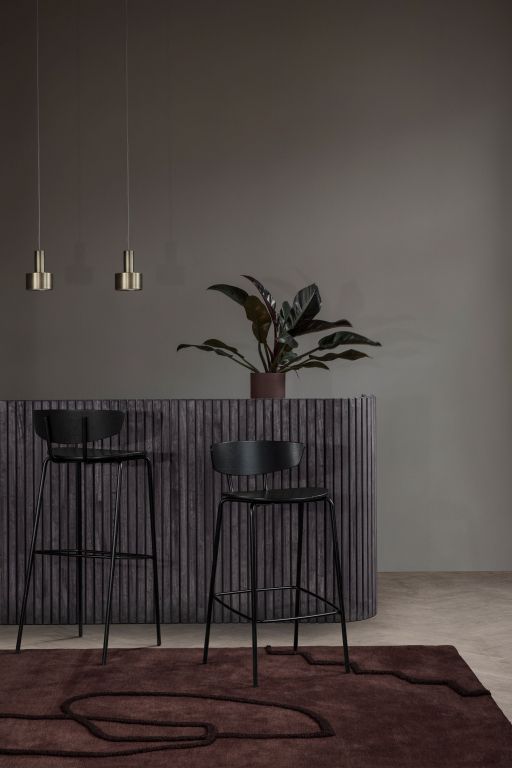 Ferm Living Herman barkruk 76cm zwart