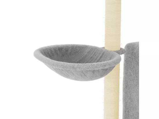 Arbre à chat avec griffoirs en sisal Gris clair 96,5 cm