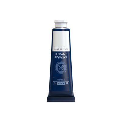 Lefranc Bourgeois - Peinture à l'huile - blanc titane - 40 ml