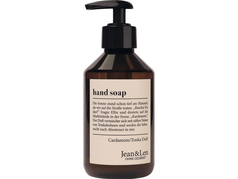 Jean & Len Flüssigseife Cardamom/Tonka 250 ml Natürliche Handseife mit pflegendem Panthenol und rückfettenden Wirkstoffen