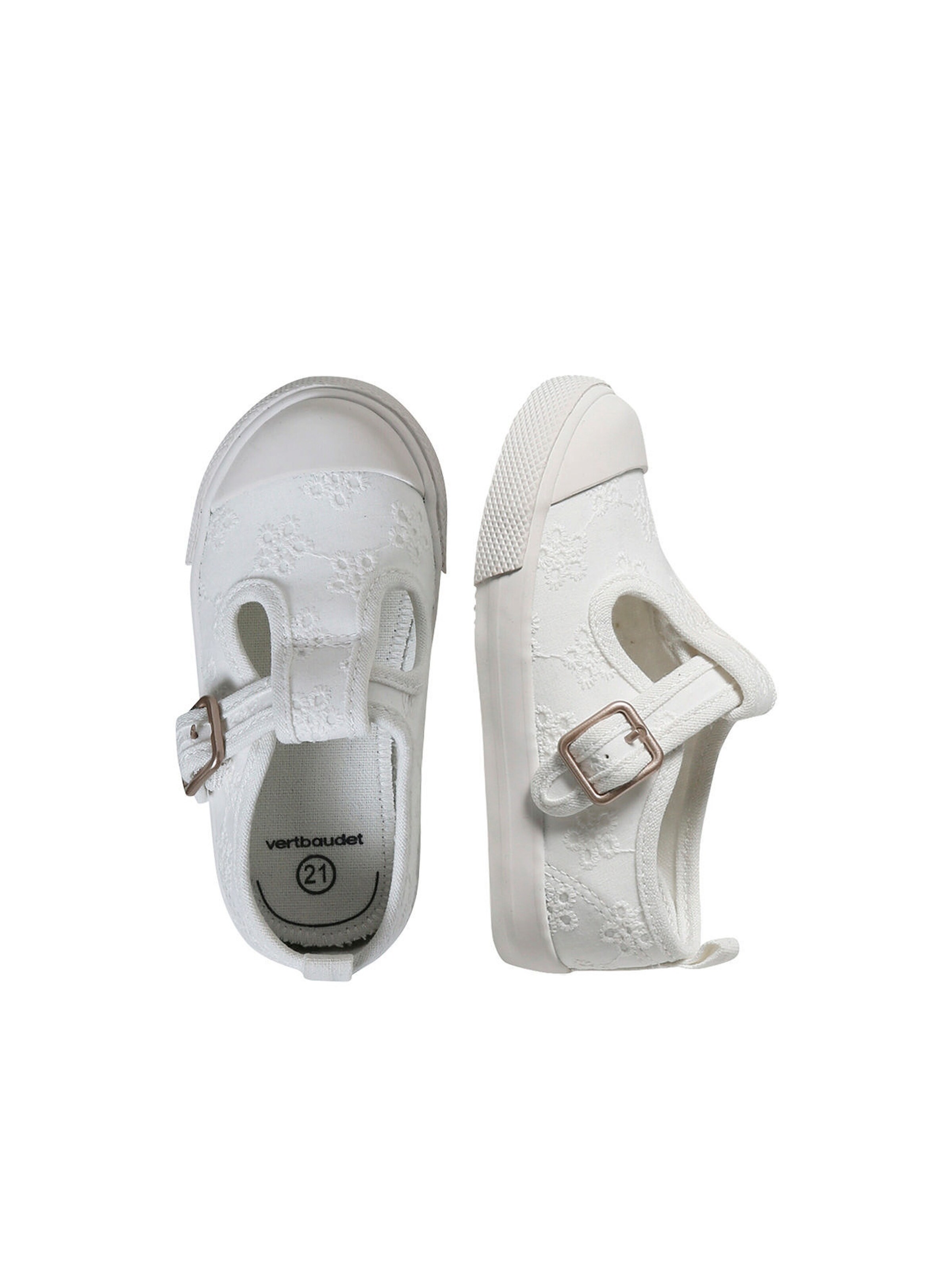 Vertbaudet Baby Stoff-Sandalen wollweiß