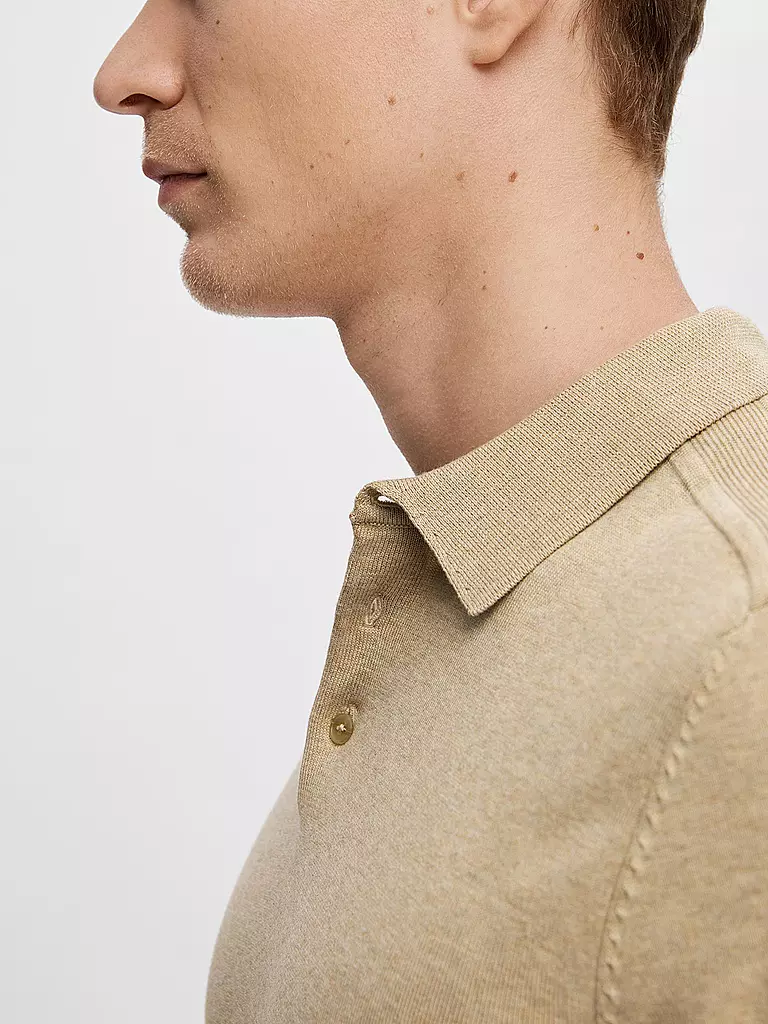 SELECTED Poloshirt SLHBERG beige