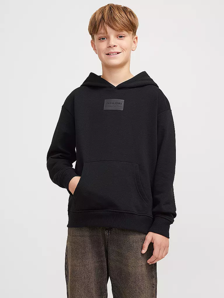 JACK & JONES Jungen Kapuzensweater - Hoodie JJHAKKAI schwarz
