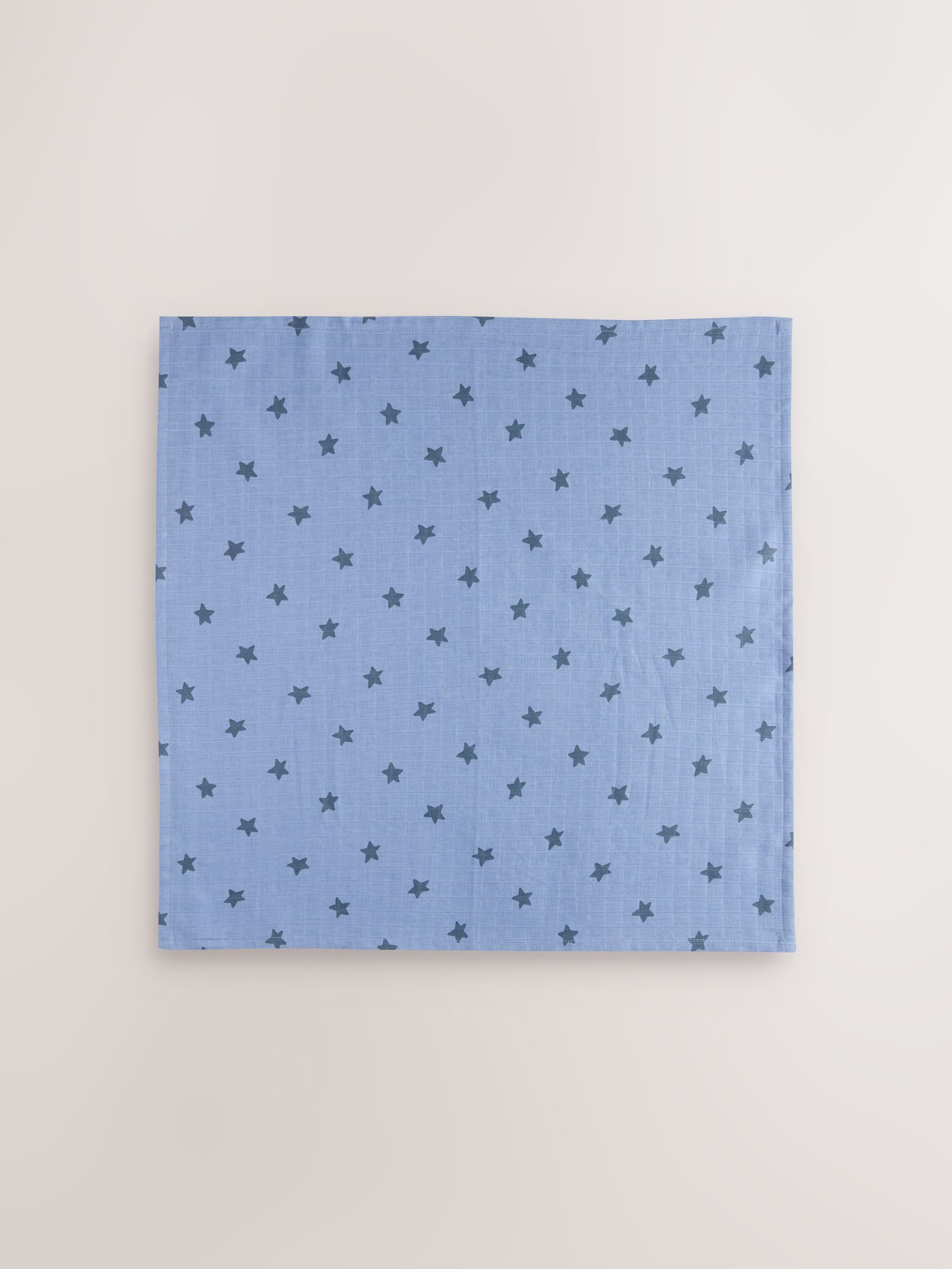 Blauw/Lichtbruin Ster - Set van 4 mousseline babydoekjes