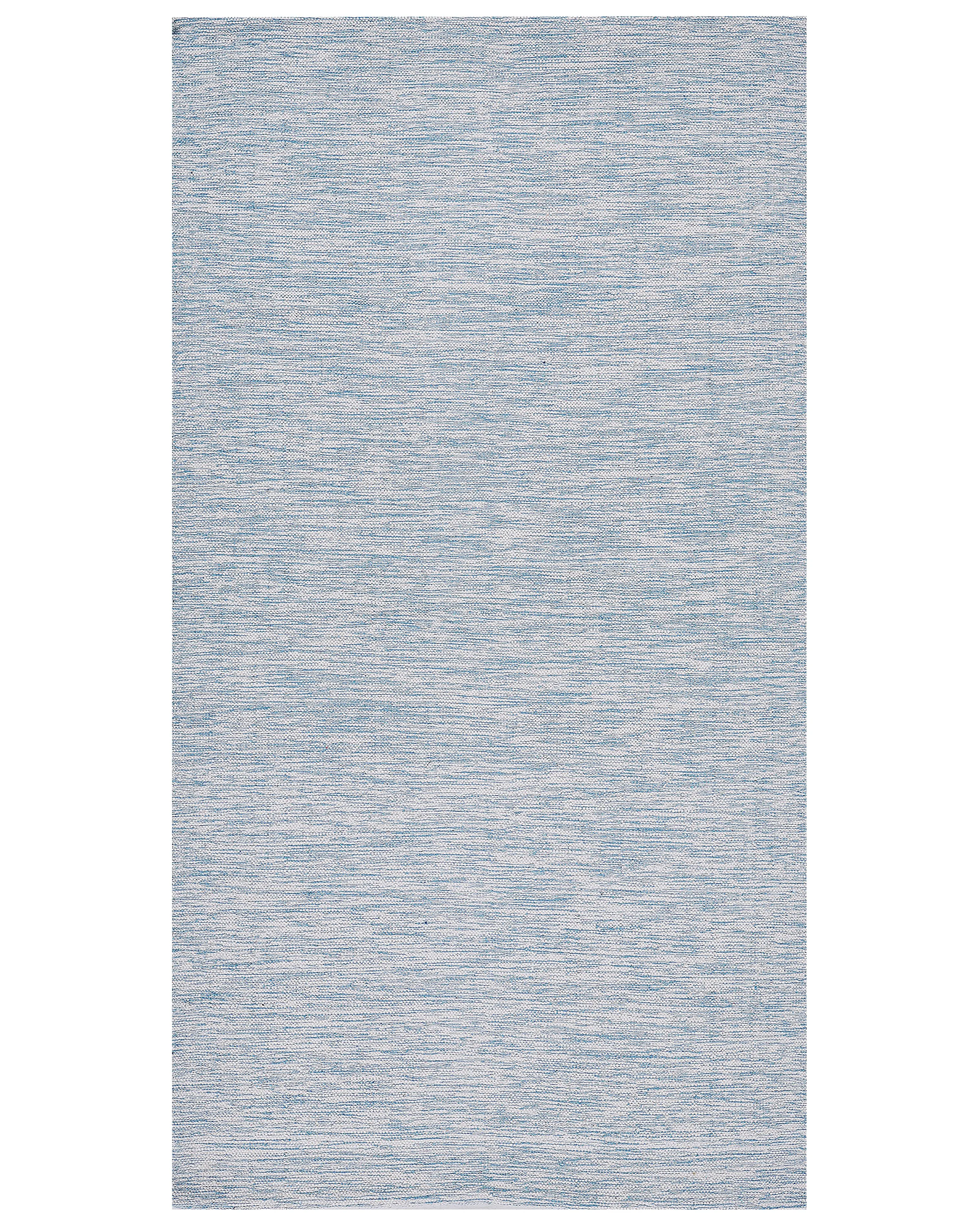 Vloerkleed DERINCE Lichtblauw 80 x 150 cm Katoen