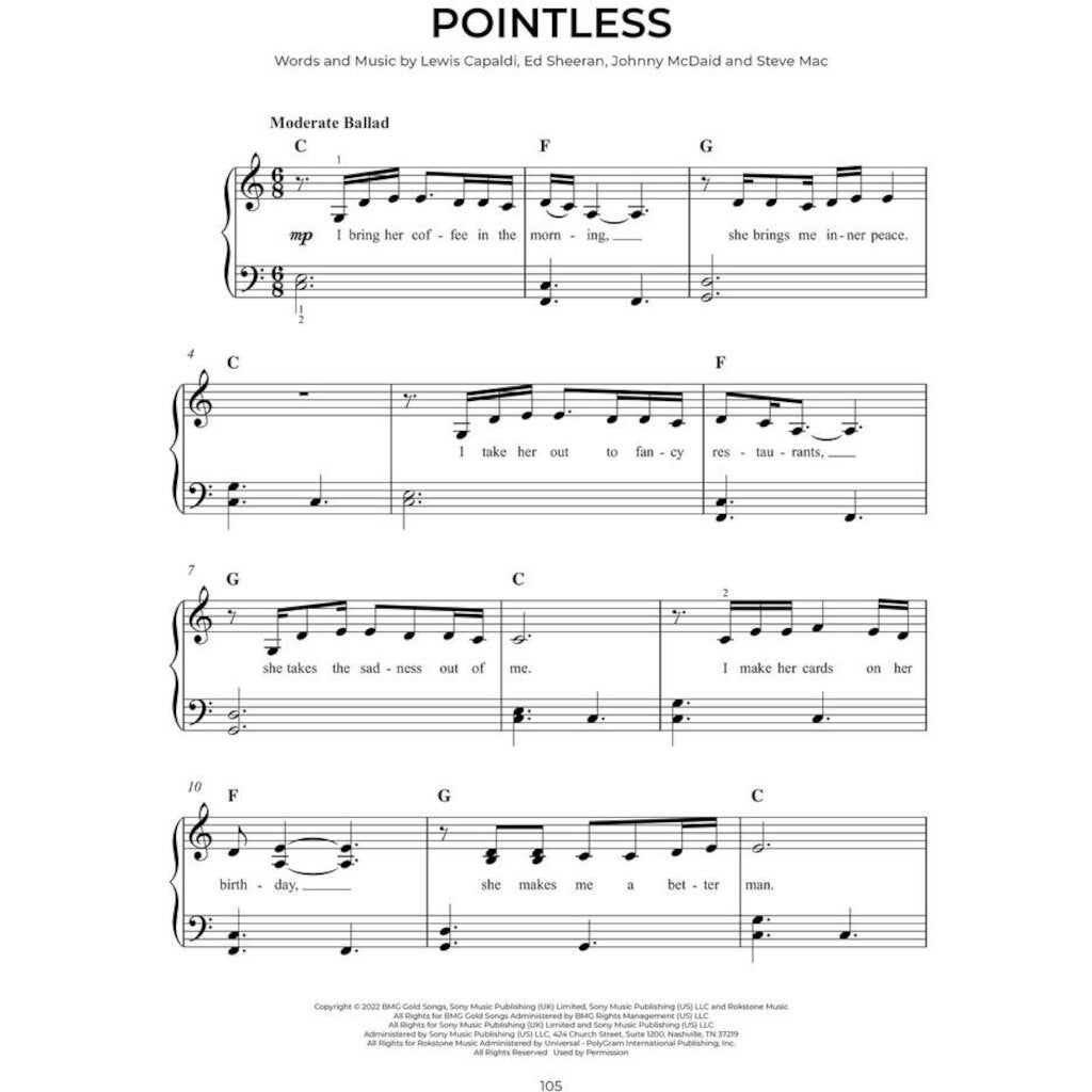 Hal Leonard Chart Hits of 2022-2023 (Easy Piano)