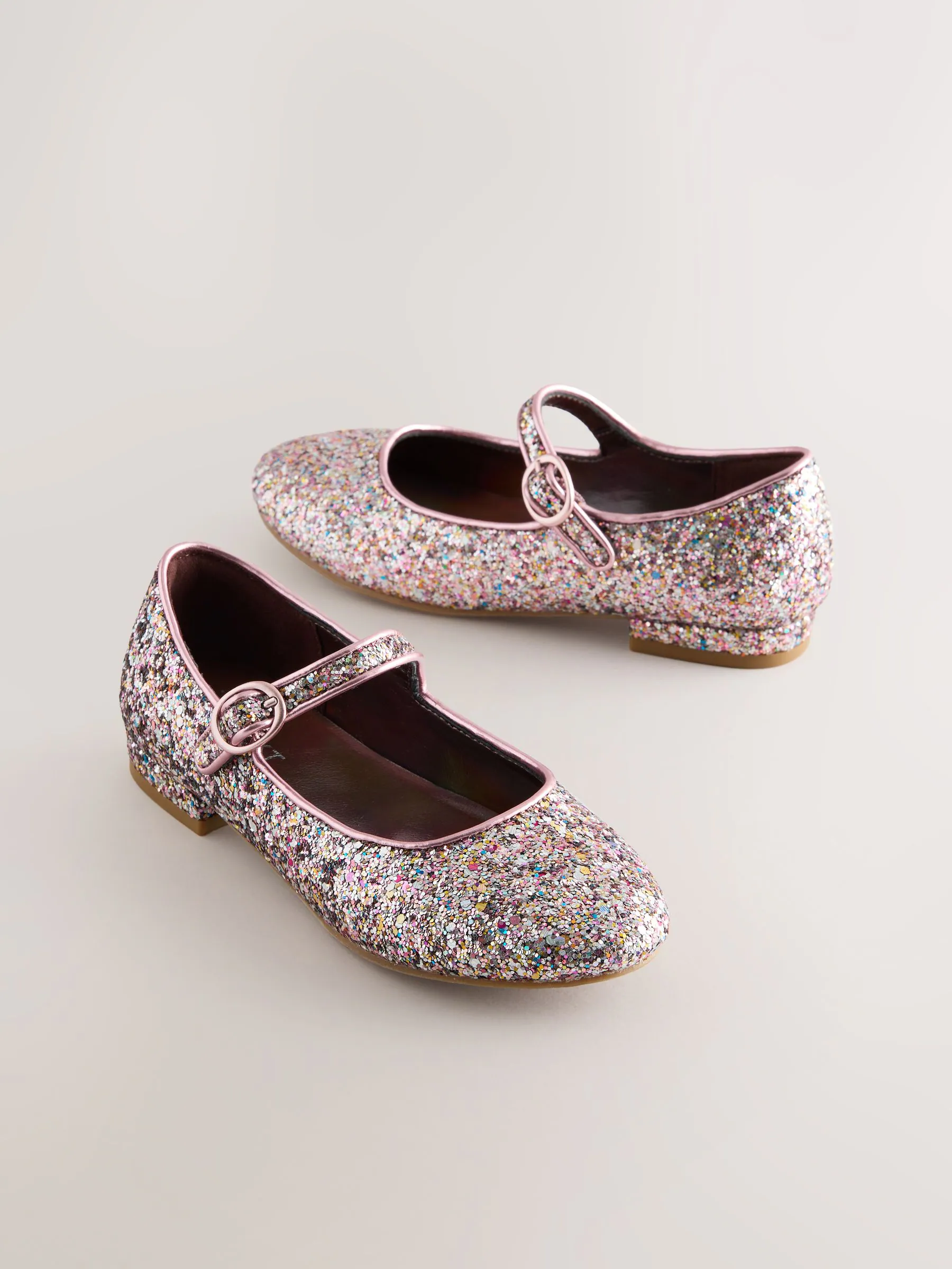 Mauve Pink Glitter - Mary Jane-schoenen met hak